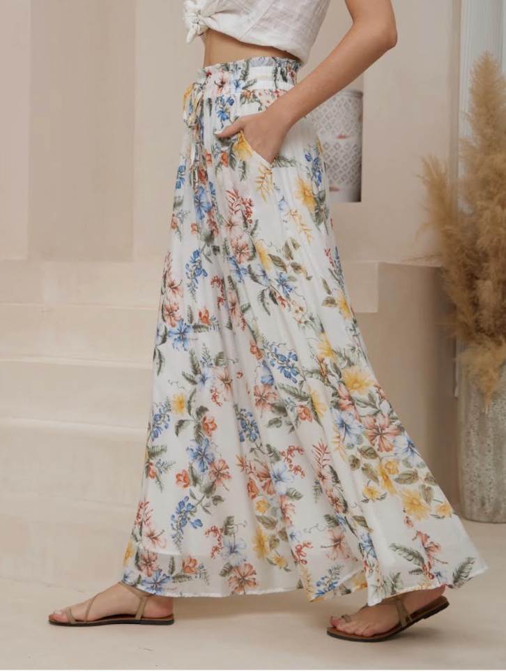 Palazzo Pants - Blue Floral