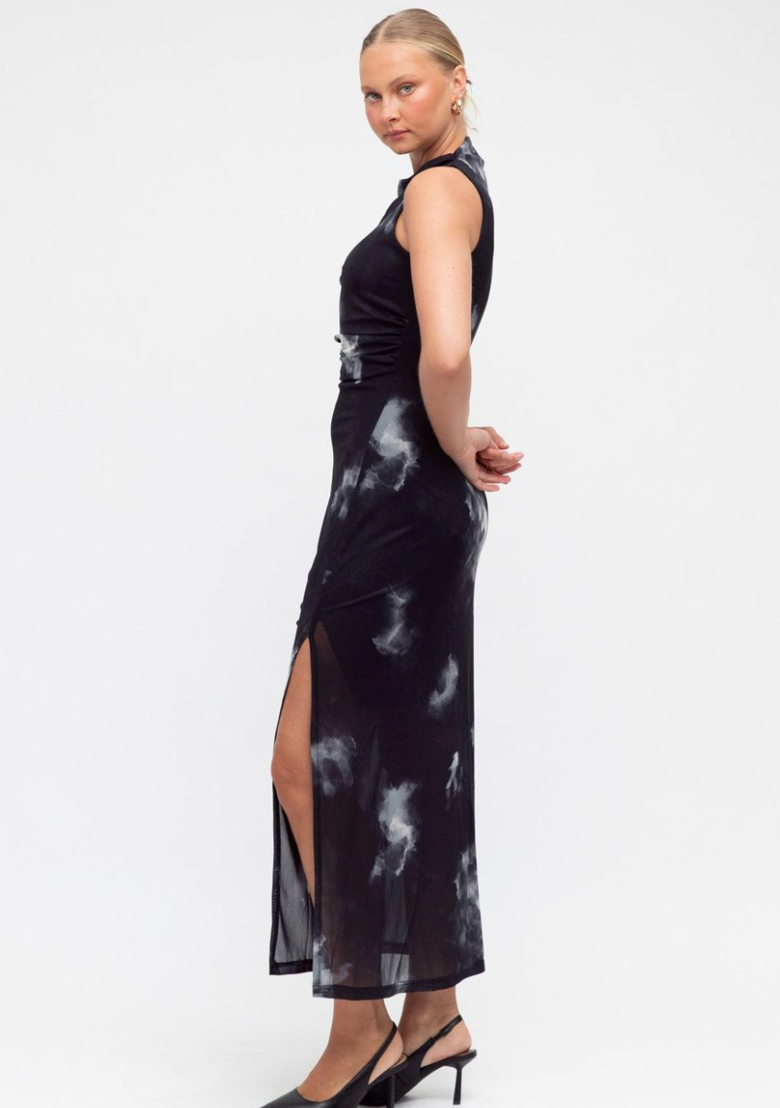 Mesh Dress - Dark Navy Marble