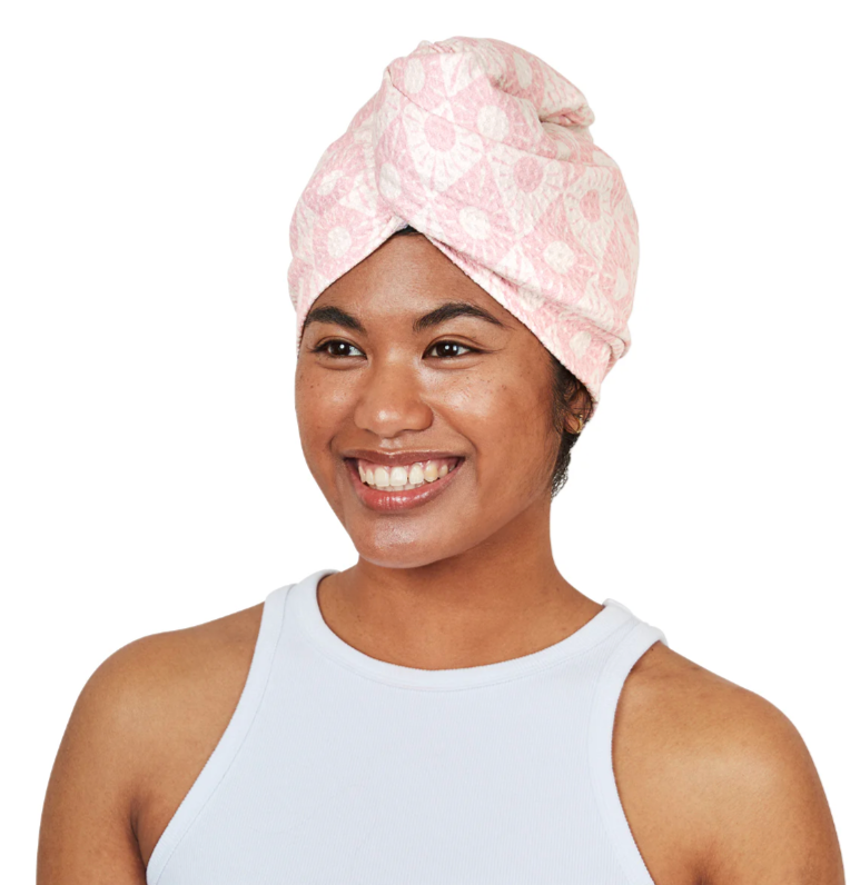 Dock & Bay Waffle Hair Towel - Pink Diamond