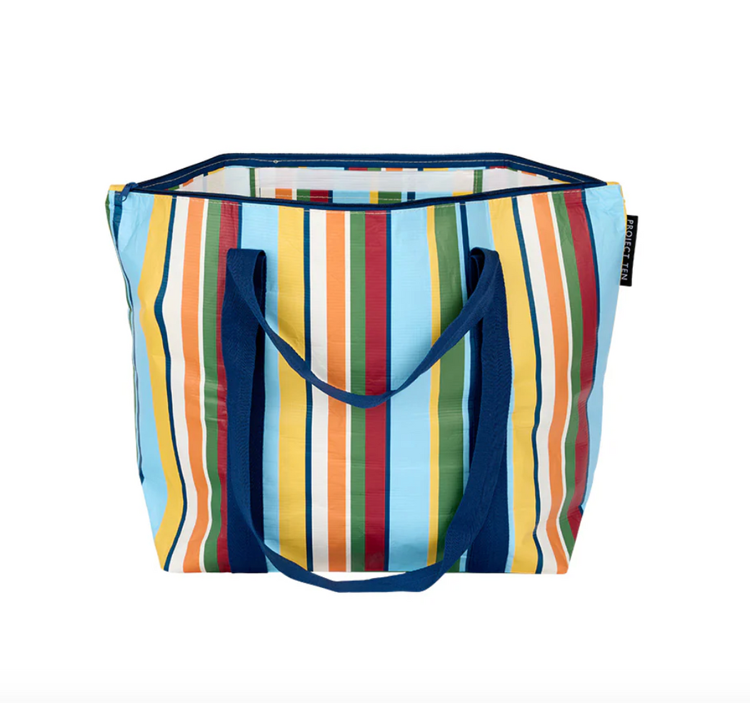 Project Ten Zip Tote Bag - Retro Stripe