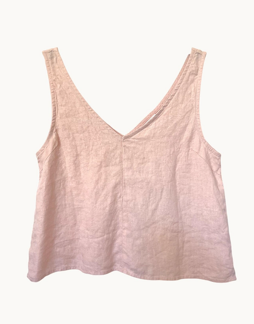 Little Lies Jude Linen Tank Top - Light Pink