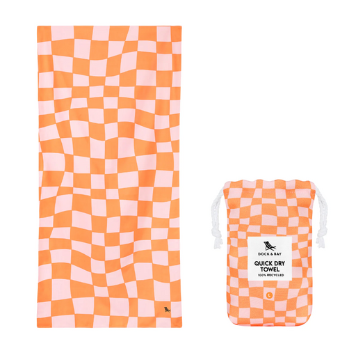 Dock & Bay 100% Recycled Towel - Groovy Check