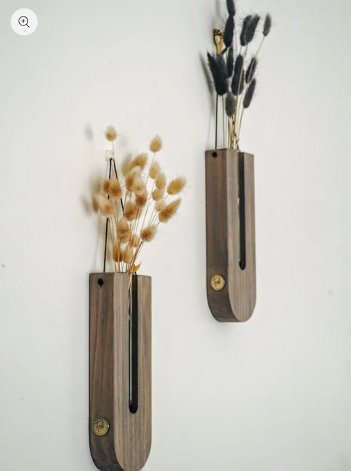 Timber wall hanger - Drop, Grey wash