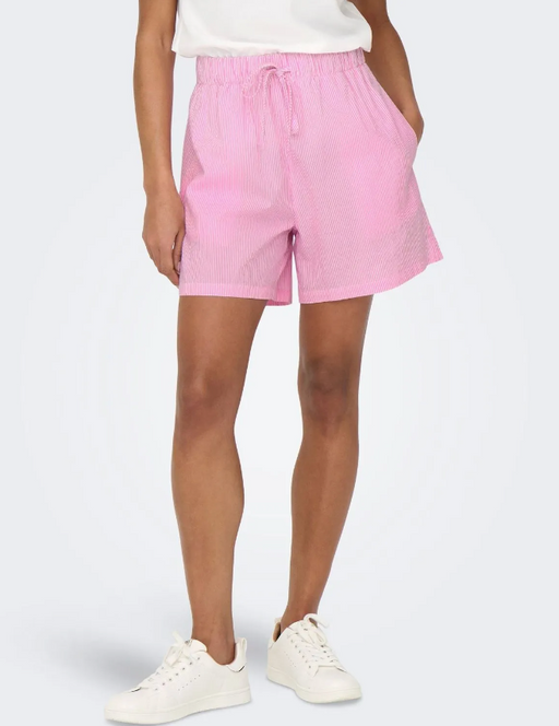 Stripe Cotton Shorts - Pink
