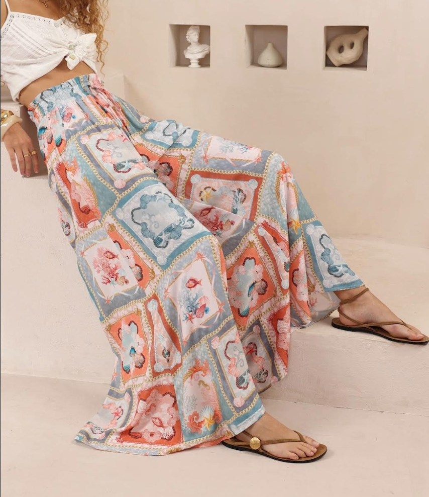 Palazzo Pants - Ocean Multi