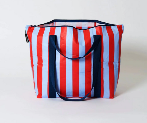 Project Ten Zip Tote Bag - Red and Blue Stripe