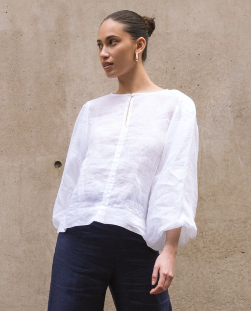Balloon sleeve Blouse - White