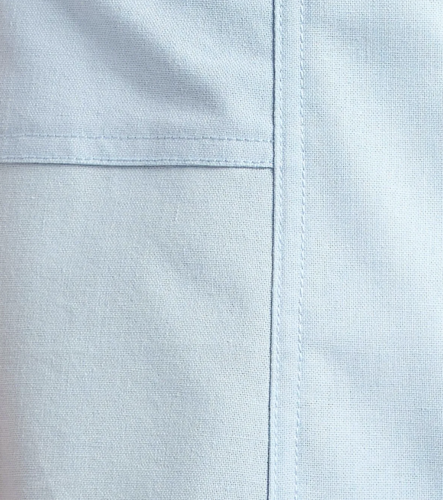 Vest Style Mini Dress - Light Blue