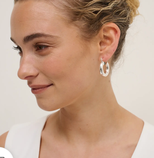 Vanya Sterling Silver Plated Hoop Earrings