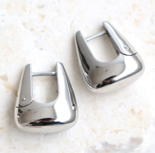 Capri Sterling Silver Plated Hoop Earrings