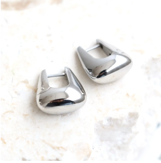 Capri Sterling Silver Plated Hoop Earrings