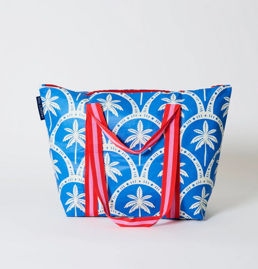Project Ten Zip Tote Bag - Blue Palm