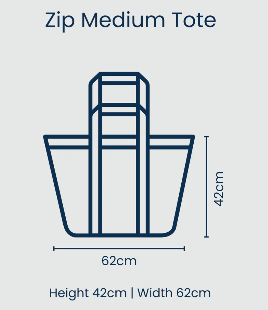 Project Ten Zip Tote Bag - Blue Palm