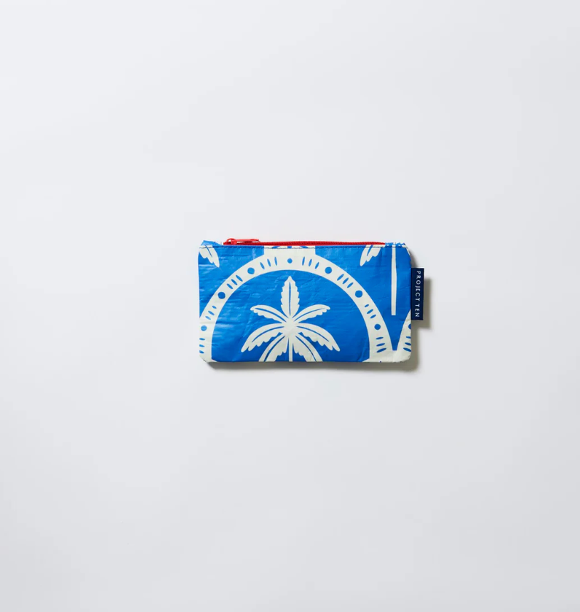 NEW Project Ten TINY Zip Pouch - Blue Palm