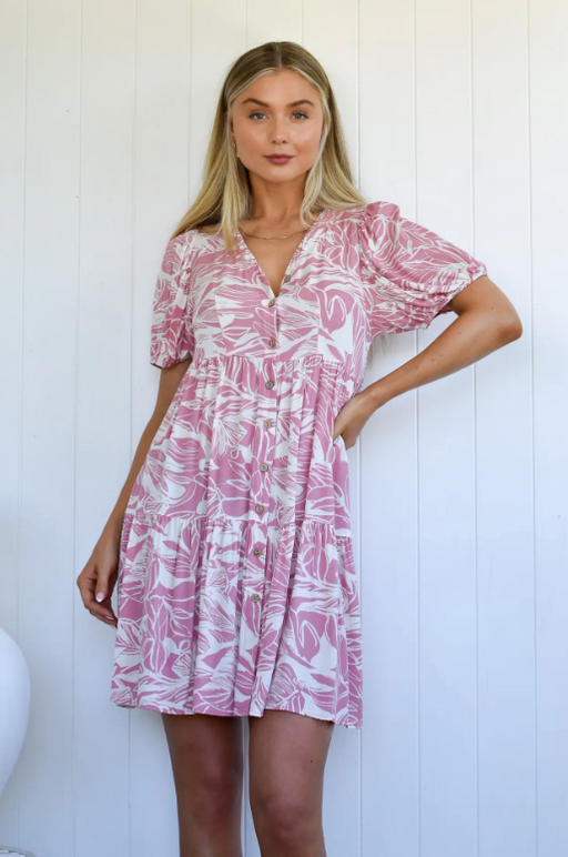 Summer Holiday Dress - Pink Floral