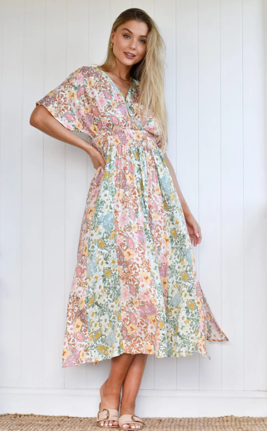 Summer Holiday Dress - Boho Multi Floral