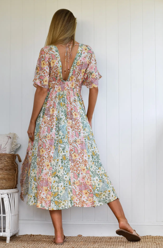 Summer Holiday Dress - Boho Multi Floral