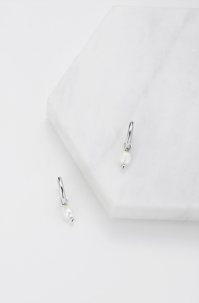 Zafino Rhodium Plated Heidi Hoop