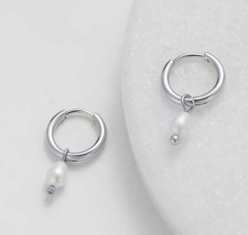 Zafino Rhodium Plated Heidi Hoop