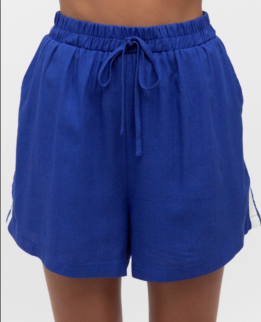 Restocked best seller - Stripe Side detail Shorts - Cobalt Blue