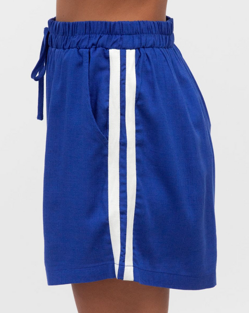 Restocked best seller - Stripe Side detail Shorts - Cobalt Blue