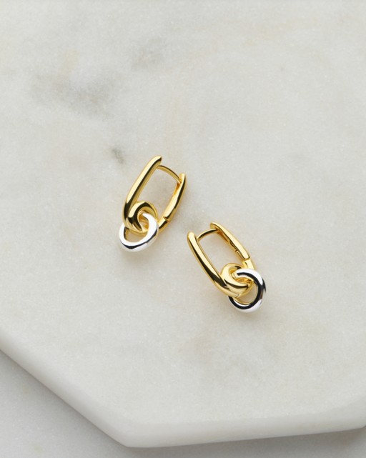 Zafino 18K Gold and Rhodium Plated Evie Hoop