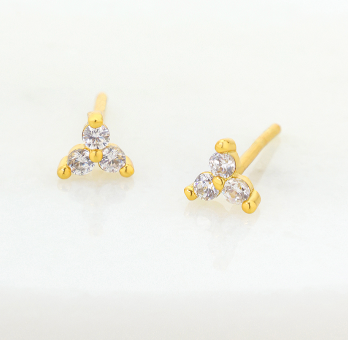 Zafino 18K Gold Plated Stud - Ivy