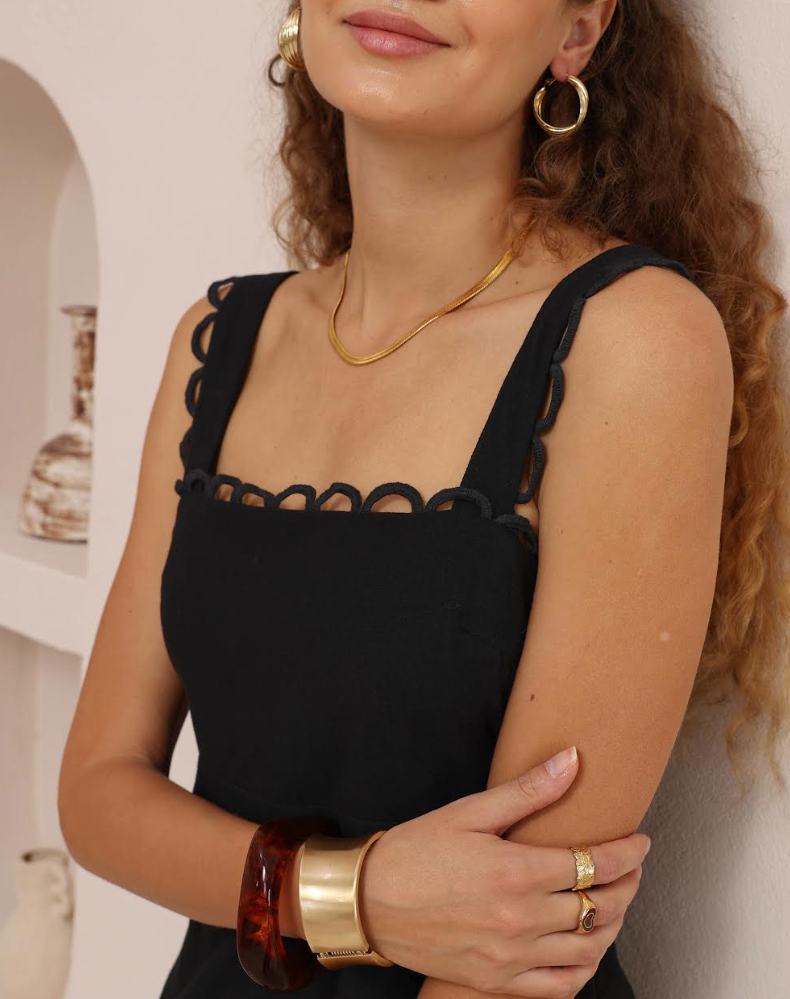 Leah Maxi Dress  - Black