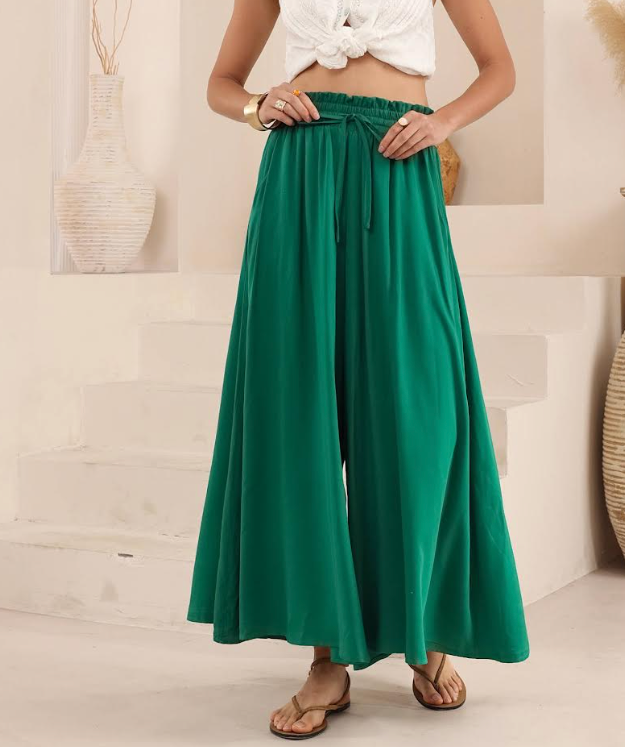 Palazzo Pants - Forrest Green