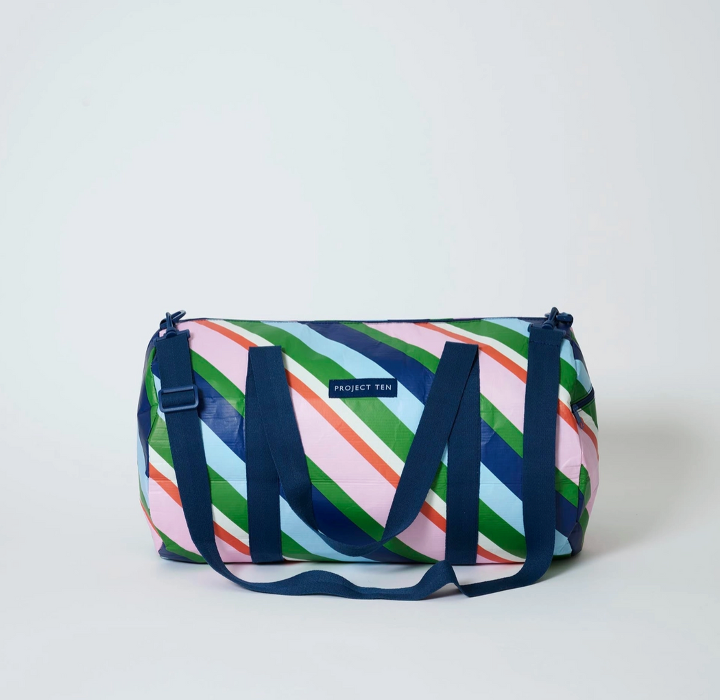 NEW PRODUCT - Project Ten Barrel Bag – Rugby Stripe