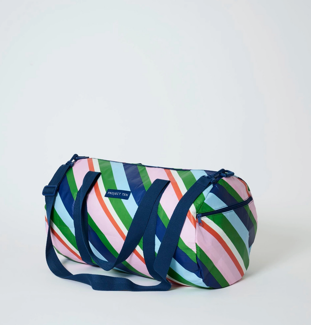 NEW PRODUCT - Project Ten Barrel Bag – Rugby Stripe