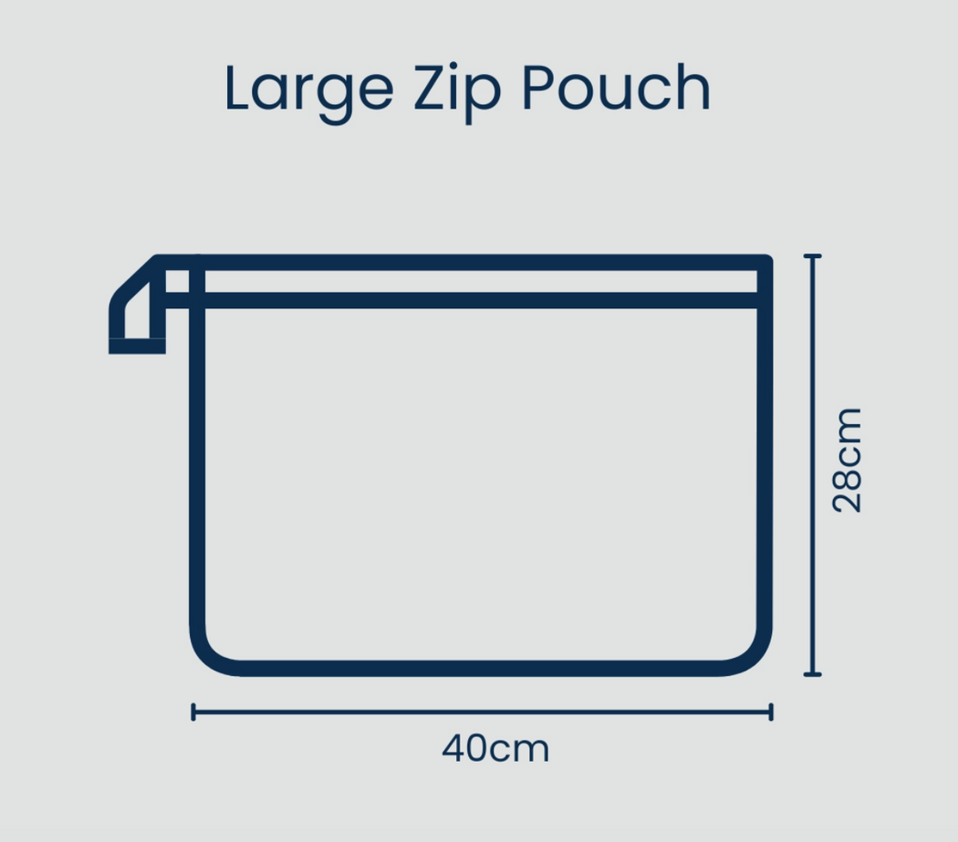 NEW Project Ten Clear Zip Pouch Bundle (x3 Sizes) – Green