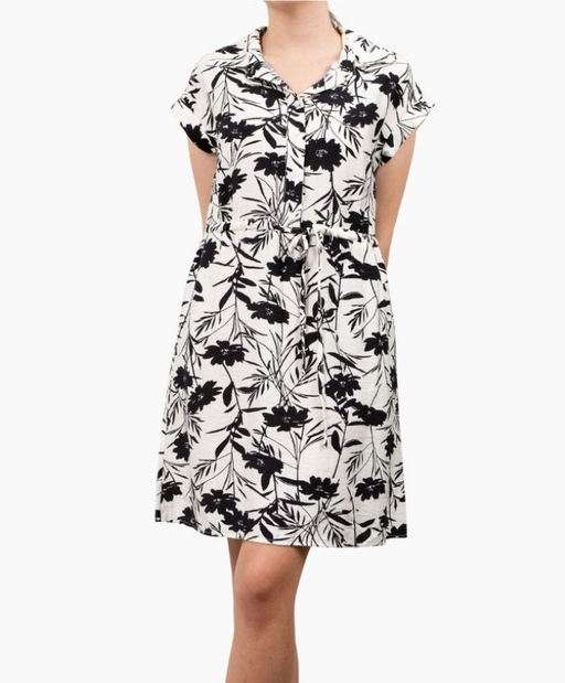 Mini Dress - Black and Cream