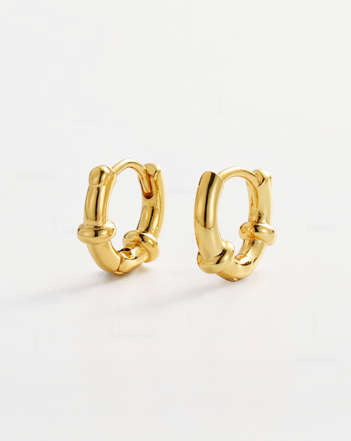 Zafino 18K Gold and Rhodium Plated Tessa Huggie Hoop