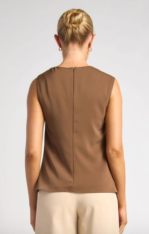 Kara Satin Top - Mocha