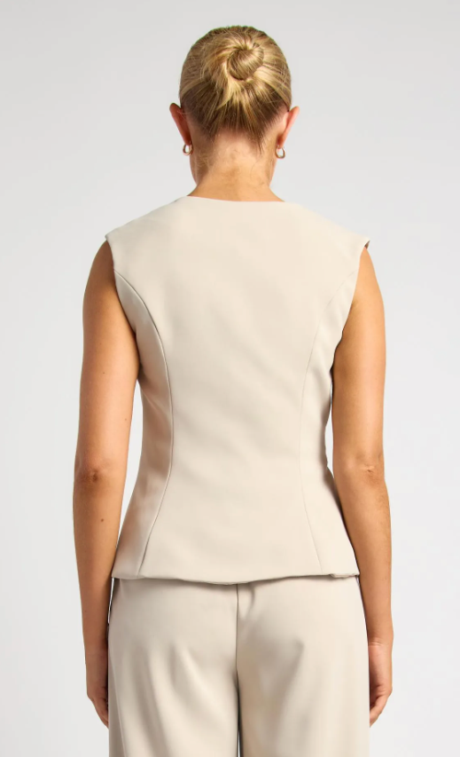 Vest Top - Oyster Beige