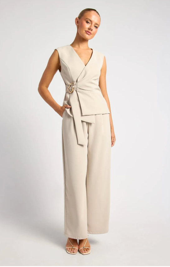 Vest Top - Oyster Beige