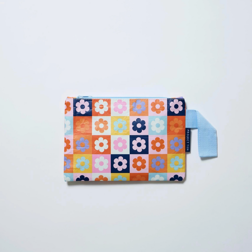 Project Ten Small Zip Pouch - Square Garden