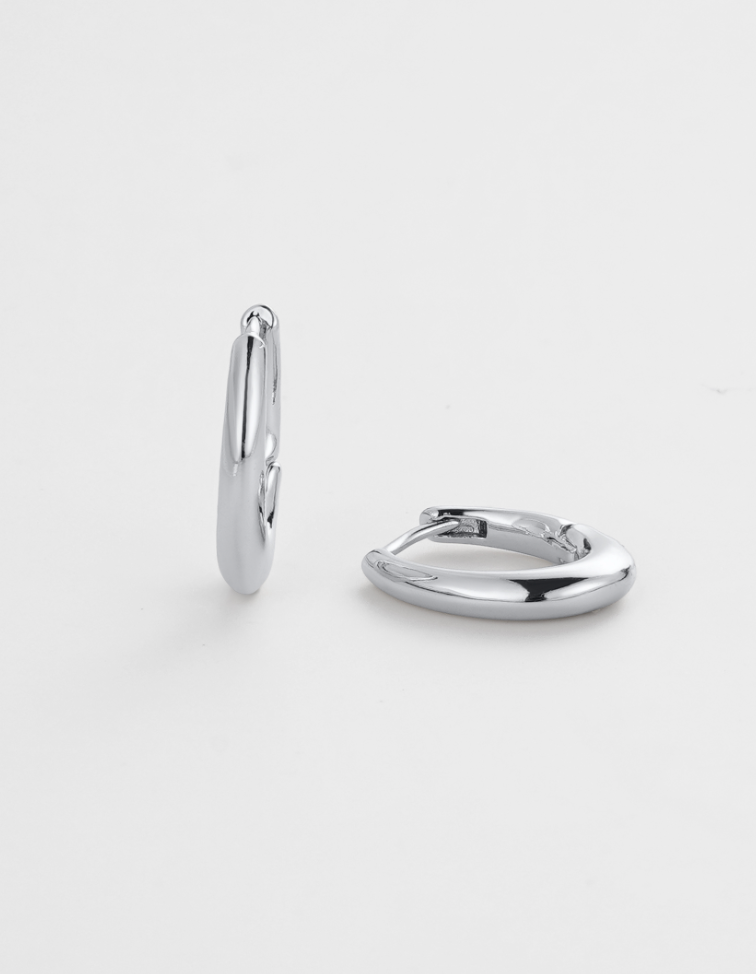 Zafino 18K Rhodium Plated Pia Small Hoop