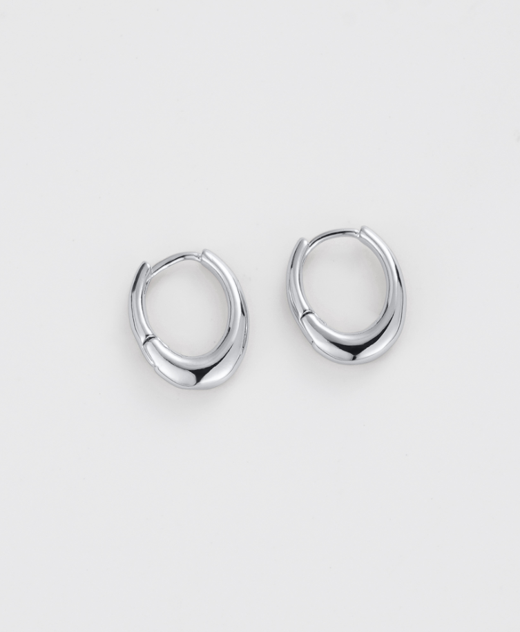 Zafino 18K Rhodium Plated Pia Small Hoop
