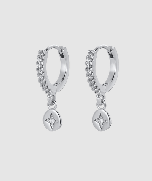 Zafino 18K Rhodium Plated Holly Hoop