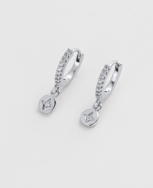 Zafino 18K Rhodium Plated Holly Hoop