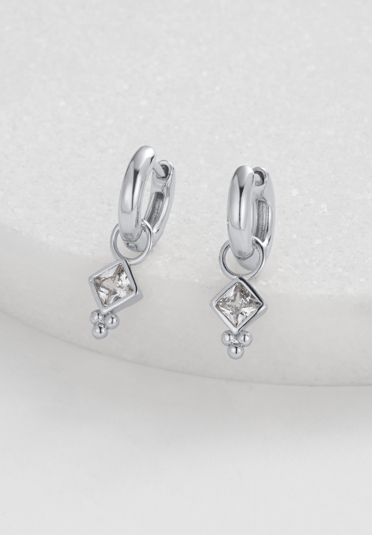 Zafino 18K Rhodium Plated Mabel Small Hoop