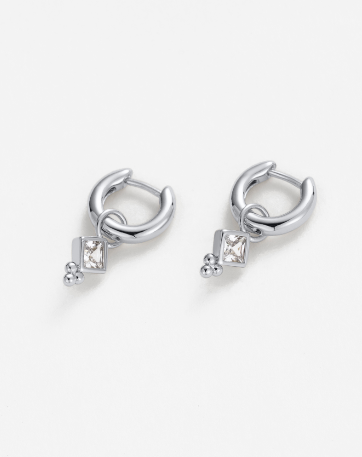 Zafino 18K Rhodium Plated Mabel Small Hoop