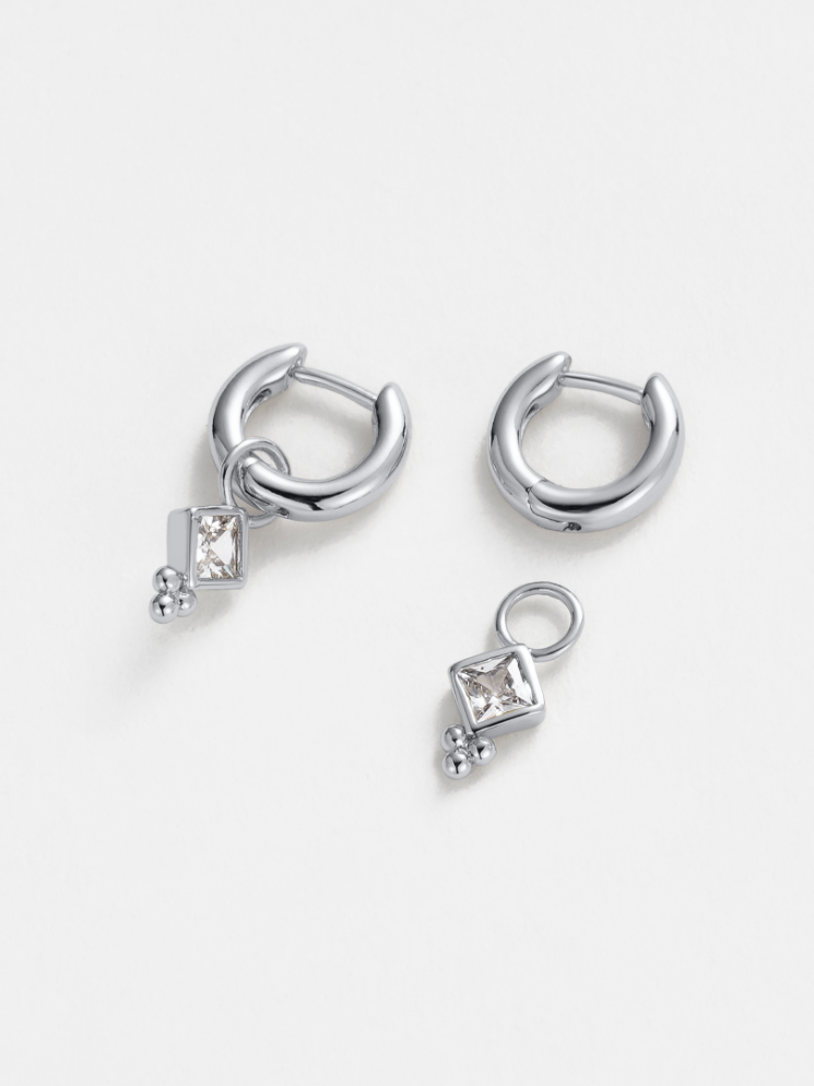 Zafino 18K Rhodium Plated Mabel Small Hoop