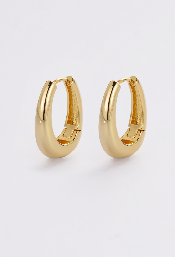 Zafino 18K Gold Plated Pia Medium Hoop