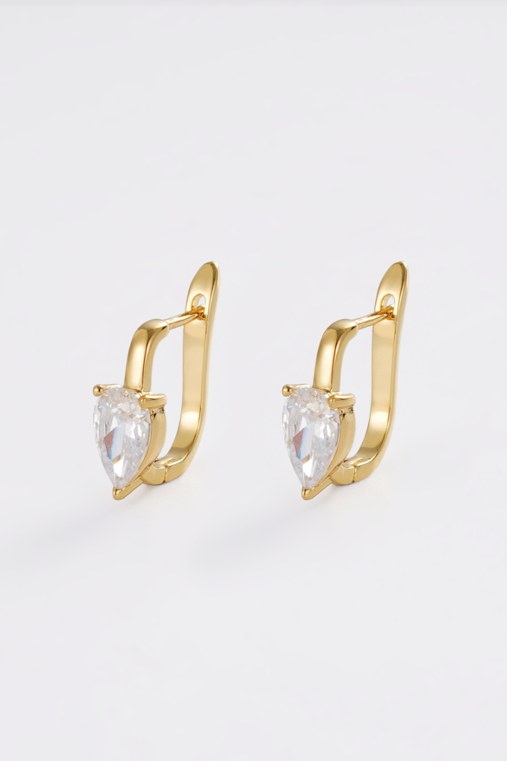 Zafino 18K Gold Plated LuLu Crystal Huggie