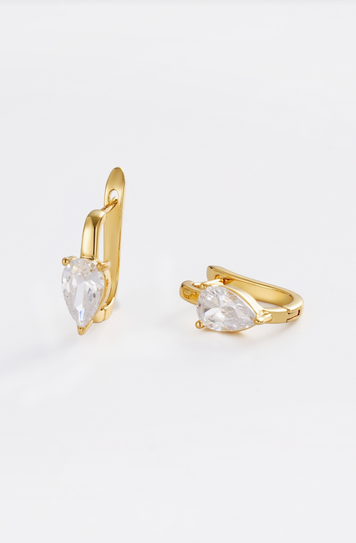 Zafino 18K Gold Plated LuLu Crystal Huggie