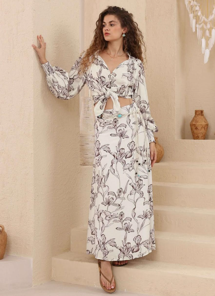 Floral Midi Skirt