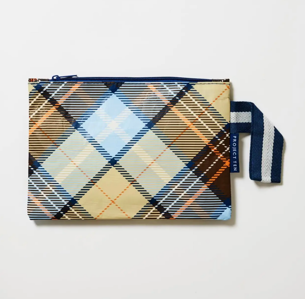 Project Ten Small Zip Pouch - Country plaid